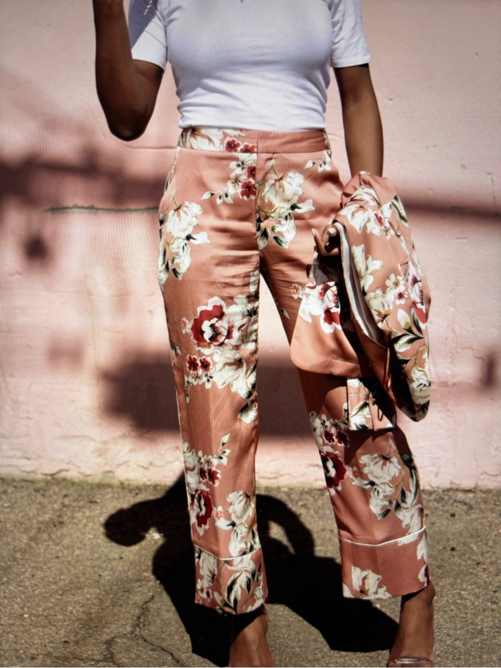 Zara Blush Floral  Pants